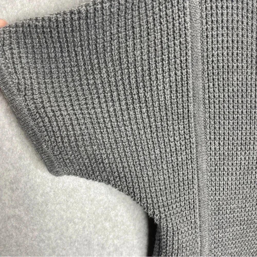 Ugg Shelby Waffle Knit Cotton Gray Cowl Neck Sweater - Picture 6 of 9
